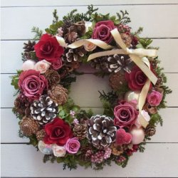 画像1: *Christmas Wreath Collection* Preserved Flower #22
