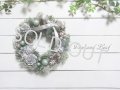 ブルーアイスとマツカサのクリスマスリース〜Vine and Leaf の Christmas〜