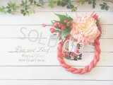 ＊お正月飾り＊しめなわリース（芍薬×梅）〜Vine and Leaf のお正月〜