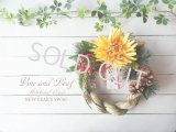 ＊お正月飾り＊しめなわリース（黄色の菊）〜Vine and Leaf のお正月〜