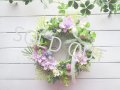 野の花のフラワーリース〜長く飾れるアーティフィシャルリース