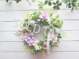 野の花のフラワーリース〜長く飾れるアーティフィシャルリース