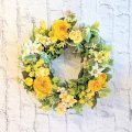 ラナンキュラスとフランネルフラワーのアーティフィシャルフラワーリース
