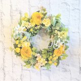ラナンキュラスとフランネルフラワーのアーティフィシャルフラワーリース