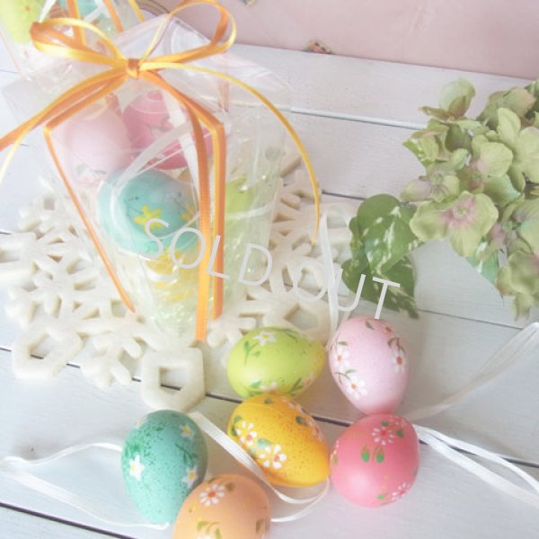 画像1: 【イースター雑貨】お花柄イースターエッグB/クリアケース入り6個