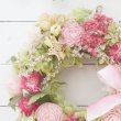 画像1: プリザーブドのシルバーデージーとソラローズのリース〜長く飾れるプリザーブドフラワーリース