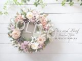画像: バラとノーブルなアジサイのリース〜長く飾れるプリザーブドフラワーリース