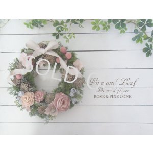 画像: オールドローズとユーカリシードのリース〜Vine and Leaf の Christmas〜 