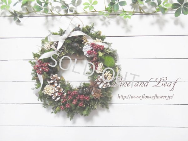 画像1: 赤い実とスターアニスのクリスマスリース〜Vine and Leaf の Christmas〜