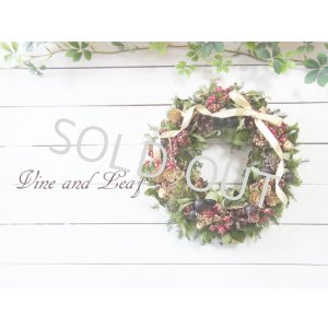 画像: たくさんのベリーと木の実のクリスマスリース〜Vine and Leaf の Christmas〜 