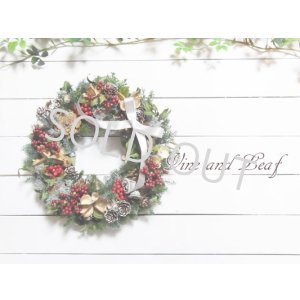 画像: 赤いベリーのクリスマスリース〜Vine and Leaf の Christmas〜 