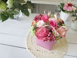 画像: プリザーブドローズのピンクのブリキコンポート〜結婚祝いや記念日に〜