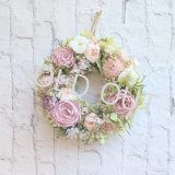 画像: プリザーブドローズいっぱいのリース（ライラックピンク）