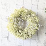 画像: ＊プリザーブドフラワー＊アジサイのリース（ホワイトグリーン）