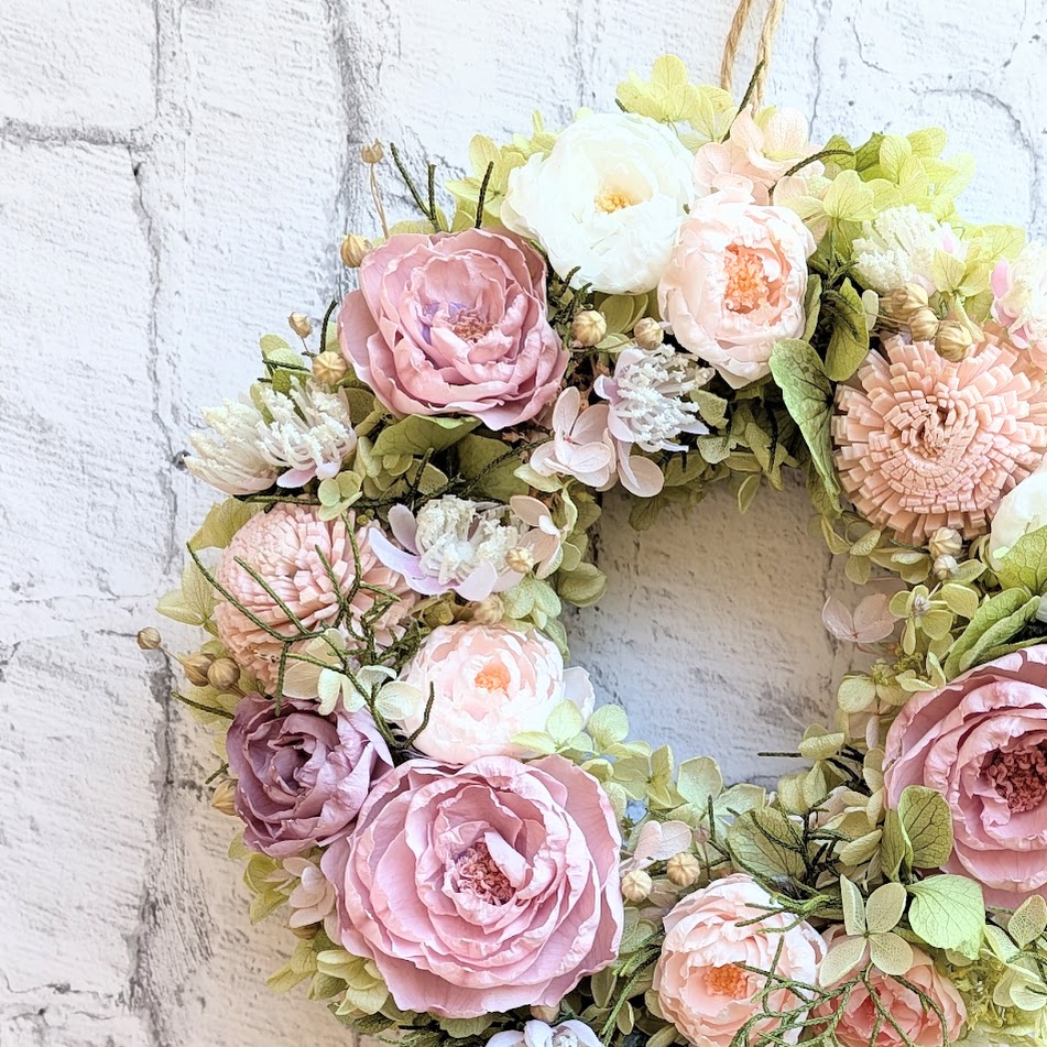 画像: プリザーブドフラワーリース出品しました