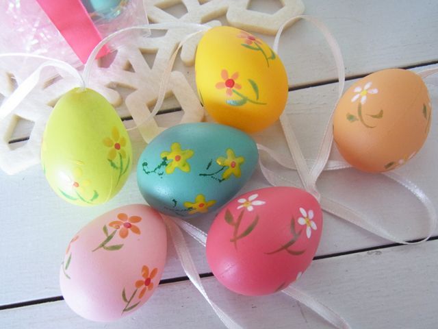 画像: 【イースター雑貨】お花柄イースターエッグA/クリアケース入り６個