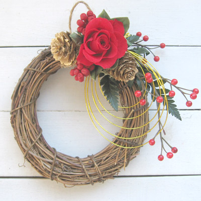 画像1: *お正月飾り* しめなわリース#6