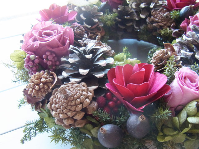 画像: *Christmas Wreath Collection* Preserved Flower #42