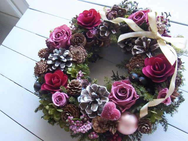 画像: *Christmas Wreath Collection* Preserved Flower #42