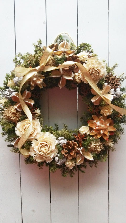 画像1: *Christmas Wreath Collection* Dry Flower #44