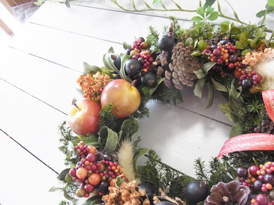 画像: リンゴとベリーのクリスマスリース〜Vine and Leaf の Christmas〜
