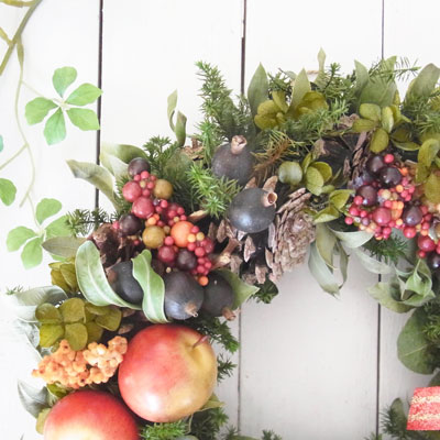 画像: リンゴとベリーのクリスマスリース〜Vine and Leaf の Christmas〜 