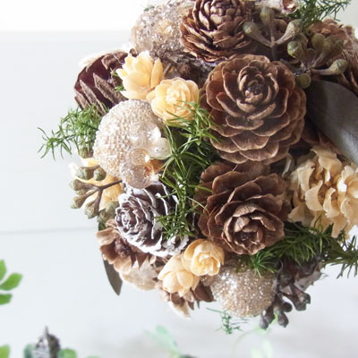 画像: 木の実のボールオーナメント<B>〜Vine and Leaf の Christmas〜