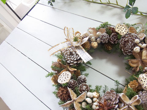 画像: きらめく木の実がいっぱいのリース〜☆Happy Christmas 2017☆〜