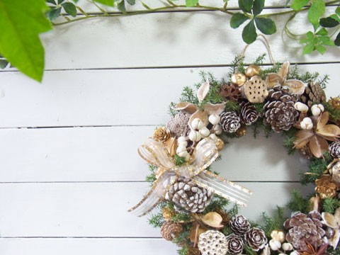 画像: きらめく木の実がいっぱいのリース〜☆Happy Christmas 2017☆〜