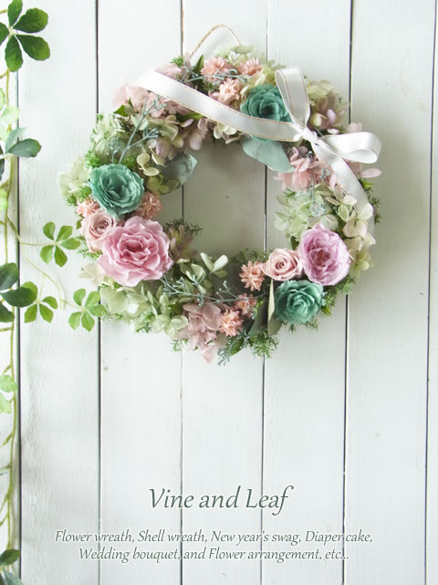 画像: プリザーブドローズとユーカリのリース〜ギフトに喜ばれるプリザーブドフラワーリース