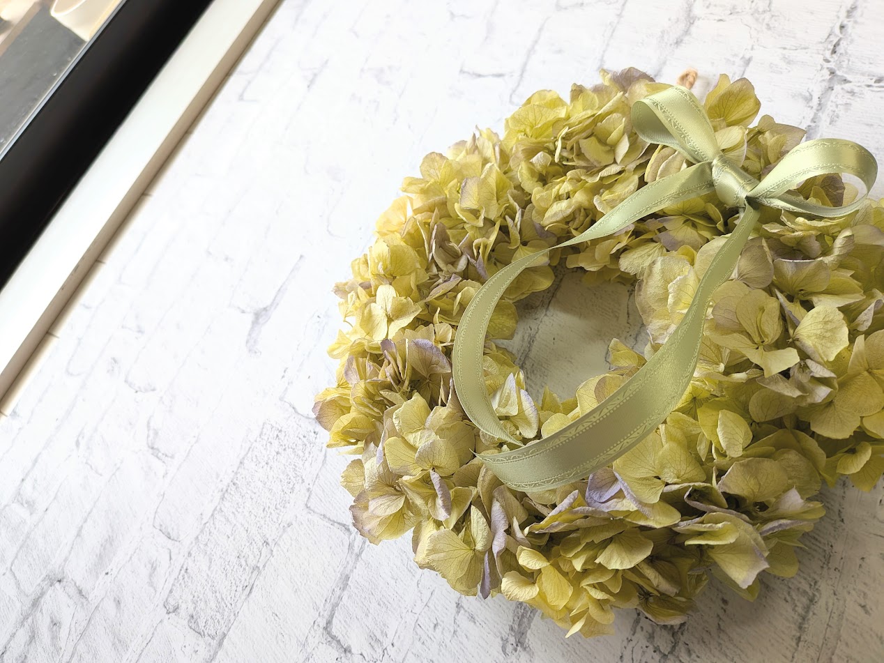 画像: ＊プリザーブドフラワー＊アジサイのリース（オレガノパープル）