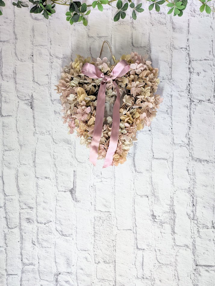 画像: ふんわり紫陽花が魅力の大人可愛いナチュラルリース（プリザーブドフラワー）